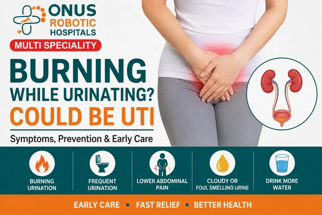 Burning While Urinating? Could Be a UTI | Symptoms, Prevention & Early Care – By Dr. Ravi Kiran | Diabetologist, Onus Robotic Hospital